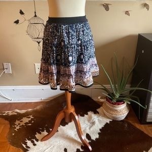 Free people boho printed mini skirt